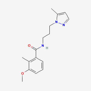 molecular formula C16H21N3O2 B10945455 3-methoxy-2-methyl-N-[3-(5-methyl-1H-pyrazol-1-yl)propyl]benzamide 