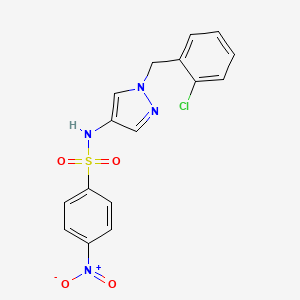 molecular formula C16H13ClN4O4S B10945536 N-[1-(2-chlorobenzyl)-1H-pyrazol-4-yl]-4-nitrobenzenesulfonamide 