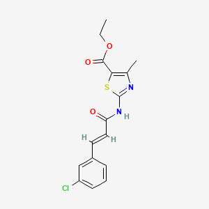 molecular formula C16H15ClN2O3S B10945868 ethyl 2-{[(2E)-3-(3-chlorophenyl)prop-2-enoyl]amino}-4-methyl-1,3-thiazole-5-carboxylate 