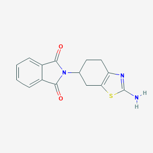 molecular formula C15H13N3O2S B010946 2-Amino-6-phthalimido-4,5,6,7-tetrahydrobenzothiazole CAS No. 104618-33-9