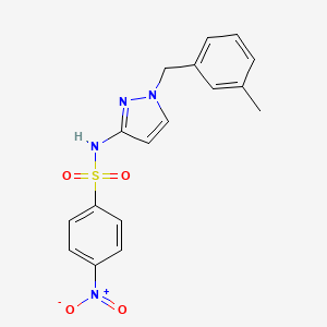 molecular formula C17H16N4O4S B10946179 N-[1-(3-methylbenzyl)-1H-pyrazol-3-yl]-4-nitrobenzenesulfonamide 
