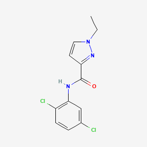 molecular formula C12H11Cl2N3O B10946673 N-(2,5-dichlorophenyl)-1-ethyl-1H-pyrazole-3-carboxamide 