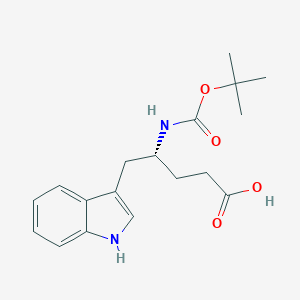 molecular formula C18H24N2O4 B109487 (4R)-5-(1H-indol-3-yl)-4-[(2-methylpropan-2-yl)oxycarbonylamino]pentanoic acid CAS No. 959577-59-4