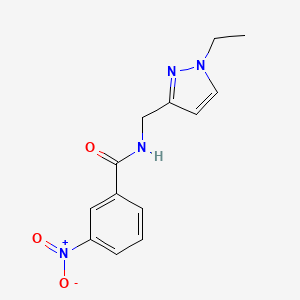 molecular formula C13H14N4O3 B10949573 N-[(1-ethyl-1H-pyrazol-3-yl)methyl]-3-nitrobenzamide 