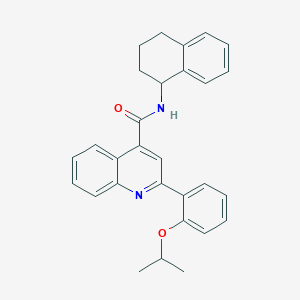 molecular formula C29H28N2O2 B10949594 2-[2-(propan-2-yloxy)phenyl]-N-(1,2,3,4-tetrahydronaphthalen-1-yl)quinoline-4-carboxamide 