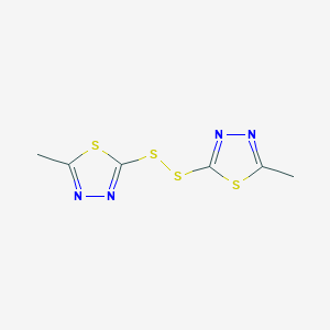 molecular formula C6H6N4S4 B109498 2-Methyl-5-[(5-methyl-1,3,4-thiadiazol-2-yl)disulfanyl]-1,3,4-thiadiazole CAS No. 66666-63-5