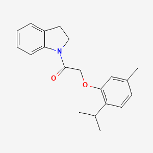 molecular formula C20H23NO2 B10949820 1-(2,3-dihydro-1H-indol-1-yl)-2-[5-methyl-2-(propan-2-yl)phenoxy]ethanone 