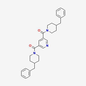 molecular formula C31H35N3O2 B10950001 Pyridine-3,5-diylbis[(4-benzylpiperidin-1-yl)methanone] 