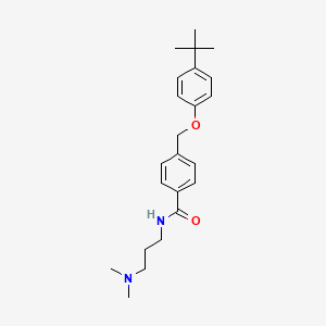 molecular formula C23H32N2O2 B10951061 4-[(4-tert-butylphenoxy)methyl]-N-[3-(dimethylamino)propyl]benzamide 