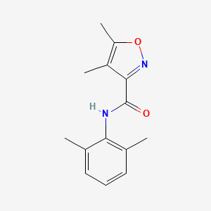 molecular formula C14H16N2O2 B10951343 N-(2,6-dimethylphenyl)-4,5-dimethyl-1,2-oxazole-3-carboxamide 