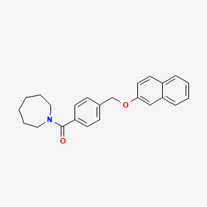 molecular formula C24H25NO2 B10952868 Azepan-1-yl{4-[(naphthalen-2-yloxy)methyl]phenyl}methanone 