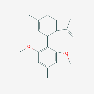 molecular formula C19H26O2 B109532 1,3-Dimethoxy-5-methyl-2-(3-methyl-6-prop-1-en-2-ylcyclohex-2-en-1-yl)benzene CAS No. 536697-79-7