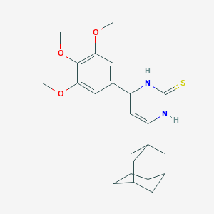 molecular formula C23H30N2O3S B10954019 6-(1-adamantyl)-4-(3,4,5-trimethoxyphenyl)-3,4-dihydro-2(1H)-pyrimidinethione 