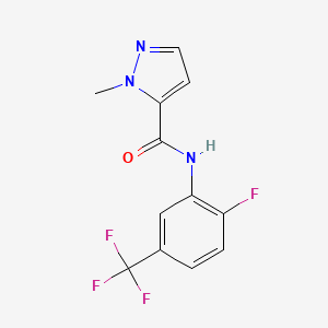 molecular formula C12H9F4N3O B10954095 N-[2-fluoro-5-(trifluoromethyl)phenyl]-1-methyl-1H-pyrazole-5-carboxamide 