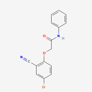 molecular formula C15H11BrN2O2 B10955242 2-(4-bromo-2-cyanophenoxy)-N-phenylacetamide 