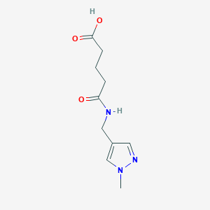 molecular formula C10H15N3O3 B10955695 5-{[(1-methyl-1H-pyrazol-4-yl)methyl]amino}-5-oxopentanoic acid 