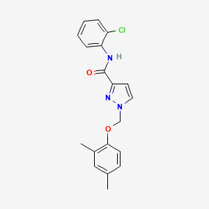molecular formula C19H18ClN3O2 B10955783 N-(2-chlorophenyl)-1-[(2,4-dimethylphenoxy)methyl]-1H-pyrazole-3-carboxamide 