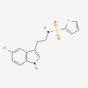molecular formula C14H13ClN2O2S2 B10956130 N-[2-(5-chloro-1H-indol-3-yl)ethyl]thiophene-2-sulfonamide 
