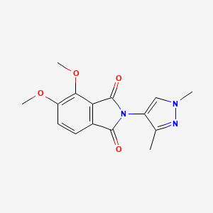 molecular formula C15H15N3O4 B10956312 2-(1,3-dimethyl-1H-pyrazol-4-yl)-4,5-dimethoxy-1H-isoindole-1,3(2H)-dione 