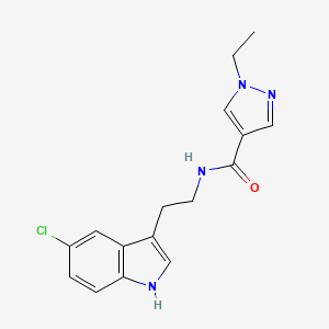 molecular formula C16H17ClN4O B10960401 N-[2-(5-chloro-1H-indol-3-yl)ethyl]-1-ethyl-1H-pyrazole-4-carboxamide 