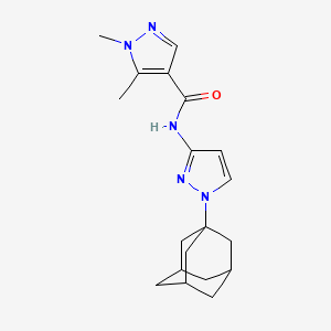molecular formula C19H25N5O B10960638 N-[1-(1-Adamantyl)-1H-pyrazol-3-YL]-1,5-dimethyl-1H-pyrazole-4-carboxamide 