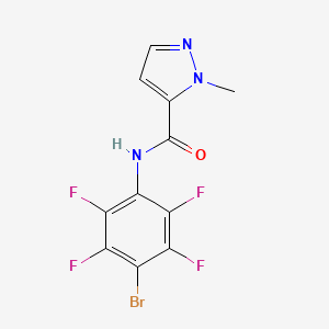 molecular formula C11H6BrF4N3O B10960926 N-(4-bromo-2,3,5,6-tetrafluorophenyl)-1-methyl-1H-pyrazole-5-carboxamide 