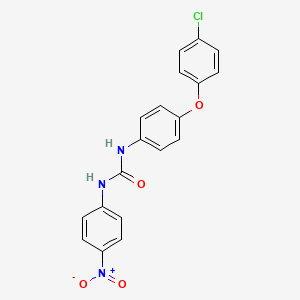 molecular formula C19H14ClN3O4 B10961715 1-[4-(4-Chlorophenoxy)phenyl]-3-(4-nitrophenyl)urea 