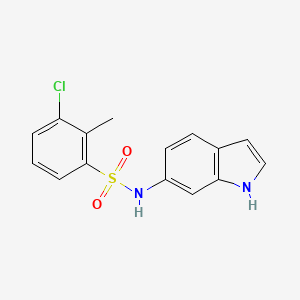 molecular formula C15H13ClN2O2S B10961718 3-chloro-N-(1H-indol-6-yl)-2-methylbenzenesulfonamide 