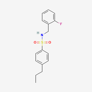 molecular formula C16H18FNO2S B10961748 N-(2-fluorobenzyl)-4-propylbenzenesulfonamide 