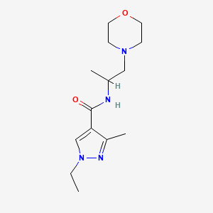 molecular formula C14H24N4O2 B10962018 1-ethyl-3-methyl-N-[1-(morpholin-4-yl)propan-2-yl]-1H-pyrazole-4-carboxamide 