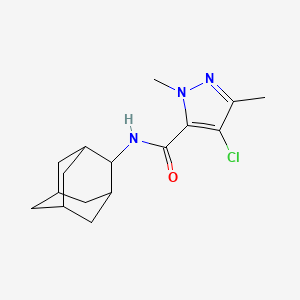 molecular formula C16H22ClN3O B10962393 N-(2-adamantyl)-4-chloro-1,3-dimethyl-1H-pyrazole-5-carboxamide 
