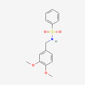 molecular formula C15H17NO4S B10962409 N-(3,4-dimethoxybenzyl)benzenesulfonamide 