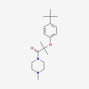 molecular formula C19H30N2O2 B10962451 2-(4-Tert-butylphenoxy)-2-methyl-1-(4-methylpiperazin-1-yl)propan-1-one 
