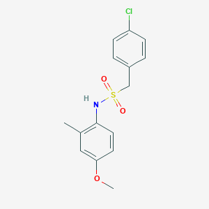 molecular formula C15H16ClNO3S B10962464 1-(4-chlorophenyl)-N-(4-methoxy-2-methylphenyl)methanesulfonamide 