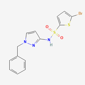 molecular formula C14H12BrN3O2S2 B10962483 N-(1-benzyl-1H-pyrazol-3-yl)-5-bromothiophene-2-sulfonamide 