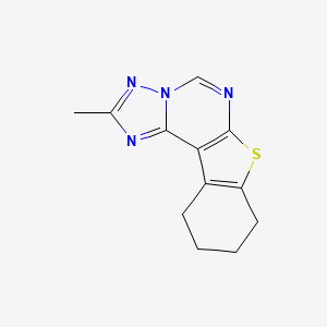 molecular formula C12H12N4S B10962799 2-Methyl-8,9,10,11-tetrahydro[1]benzothieno[3,2-e][1,2,4]triazolo[1,5-c]pyrimidine 