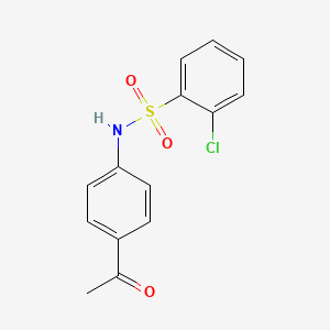 molecular formula C14H12ClNO3S B10962964 N-(4-acetylphenyl)-2-chlorobenzenesulfonamide 