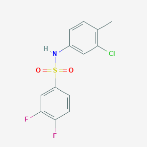 molecular formula C13H10ClF2NO2S B10962980 N-(3-chloro-4-methylphenyl)-3,4-difluorobenzenesulfonamide 