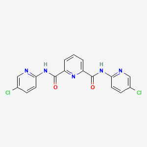 molecular formula C17H11Cl2N5O2 B10963004 N,N'-bis(5-chloropyridin-2-yl)pyridine-2,6-dicarboxamide 