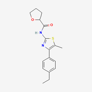 molecular formula C17H20N2O2S B10963123 N-[4-(4-ethylphenyl)-5-methyl-1,3-thiazol-2-yl]tetrahydrofuran-2-carboxamide 