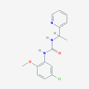 molecular formula C15H16ClN3O2 B10963148 1-(5-Chloro-2-methoxyphenyl)-3-[1-(pyridin-2-yl)ethyl]urea 