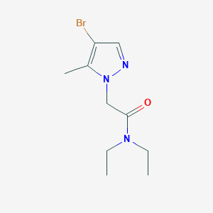 molecular formula C10H16BrN3O B10963186 2-(4-bromo-5-methyl-1H-pyrazol-1-yl)-N,N-diethylacetamide 