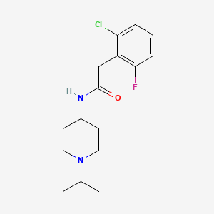 molecular formula C16H22ClFN2O B10963413 2-(2-chloro-6-fluorophenyl)-N-[1-(propan-2-yl)piperidin-4-yl]acetamide 