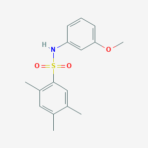 molecular formula C16H19NO3S B10963416 N-(3-methoxyphenyl)-2,4,5-trimethylbenzenesulfonamide 