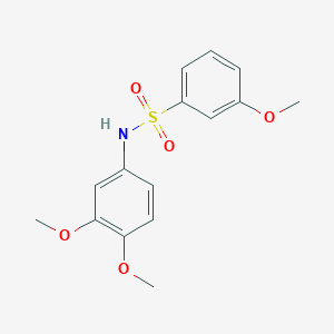 molecular formula C15H17NO5S B10963568 N-(3,4-dimethoxyphenyl)-3-methoxybenzenesulfonamide 