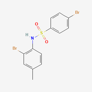 molecular formula C13H11Br2NO2S B10963596 4-bromo-N-(2-bromo-4-methylphenyl)benzenesulfonamide 