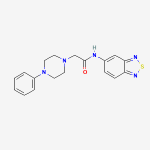 molecular formula C18H19N5OS B10963641 N-(2,1,3-benzothiadiazol-5-yl)-2-(4-phenylpiperazin-1-yl)acetamide 