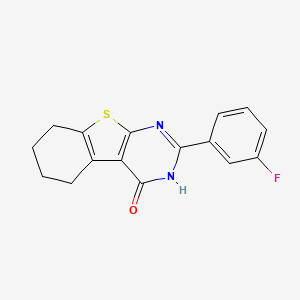 molecular formula C16H13FN2OS B10963716 2-(3-fluorophenyl)-5,6,7,8-tetrahydro[1]benzothieno[2,3-d]pyrimidin-4(3H)-one 