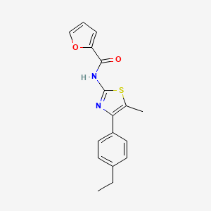 molecular formula C17H16N2O2S B10963998 N-[4-(4-ethylphenyl)-5-methyl-1,3-thiazol-2-yl]furan-2-carboxamide 
