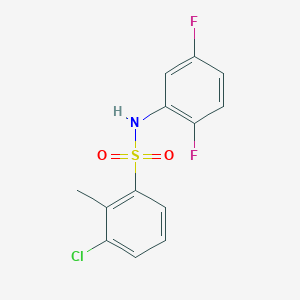 molecular formula C13H10ClF2NO2S B10964085 3-chloro-N-(2,5-difluorophenyl)-2-methylbenzenesulfonamide 